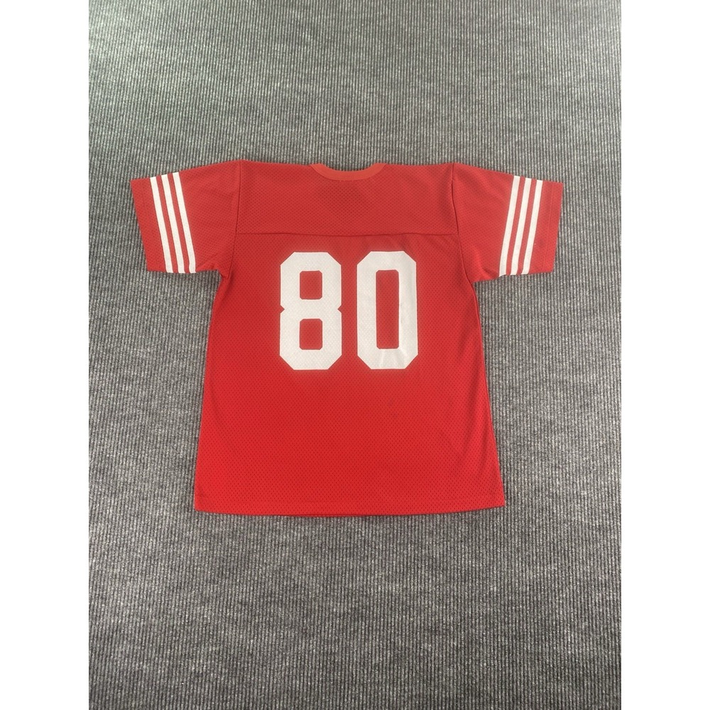Vintage Jerry Rice Jersey Men Large Red San Francisco 49ers Rawlings NFL USA - Picture 2 of 10